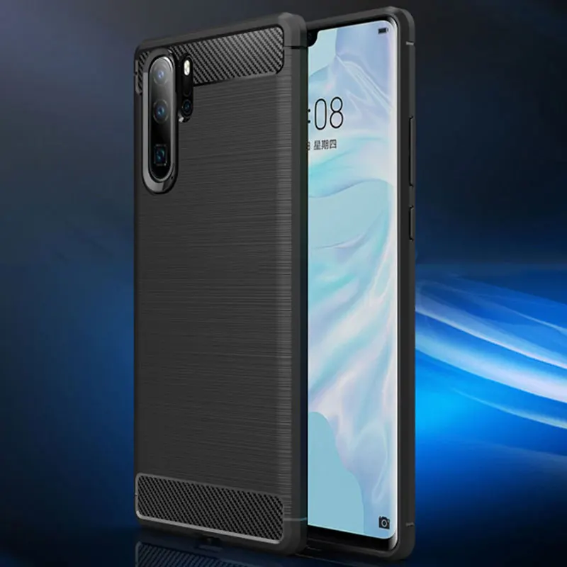 Чехол для Huawei P30 Pro чехол из мягкого углеродного волокна бампер ТПУ силиконовая