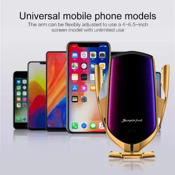 

Automatic Qi Wireless Car Charging Charger Mount Clamping Vent Phone Holder for iPhone Samsung Huawei Xiaomi TXTB1