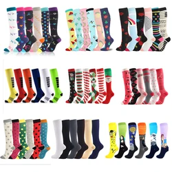 3/5/6Pair Man Women Compression Socks Fit For Football Cycling Running Sports Socks Nursing Prevent Varicose Vein Stockings