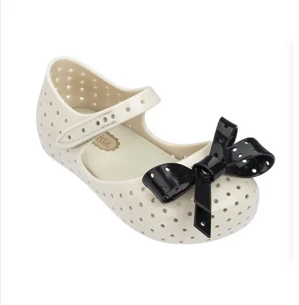Mini Melissa/Новинка года; бразильские прозрачные сандалии с бантом для девочек; летняя детская обувь; сандалии Melissa с нескользящей подошвой для маленьких принцесс; SH19097