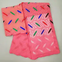 Швейцарская вуаль кружева в швейцарском стиле высокое качество хлопок сухая кружевная ткань горячая Распродажа модная женская ткань из Дубая 5+ 2 ярдов/партия