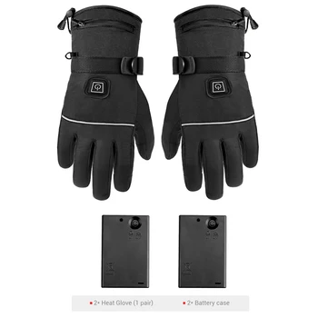 

Motorcycle Gloves USB Heated Guantes Moto Heating Waterproof Hand Warmer Electric Thermal Heated Gloves Battery Powered Gloves#
