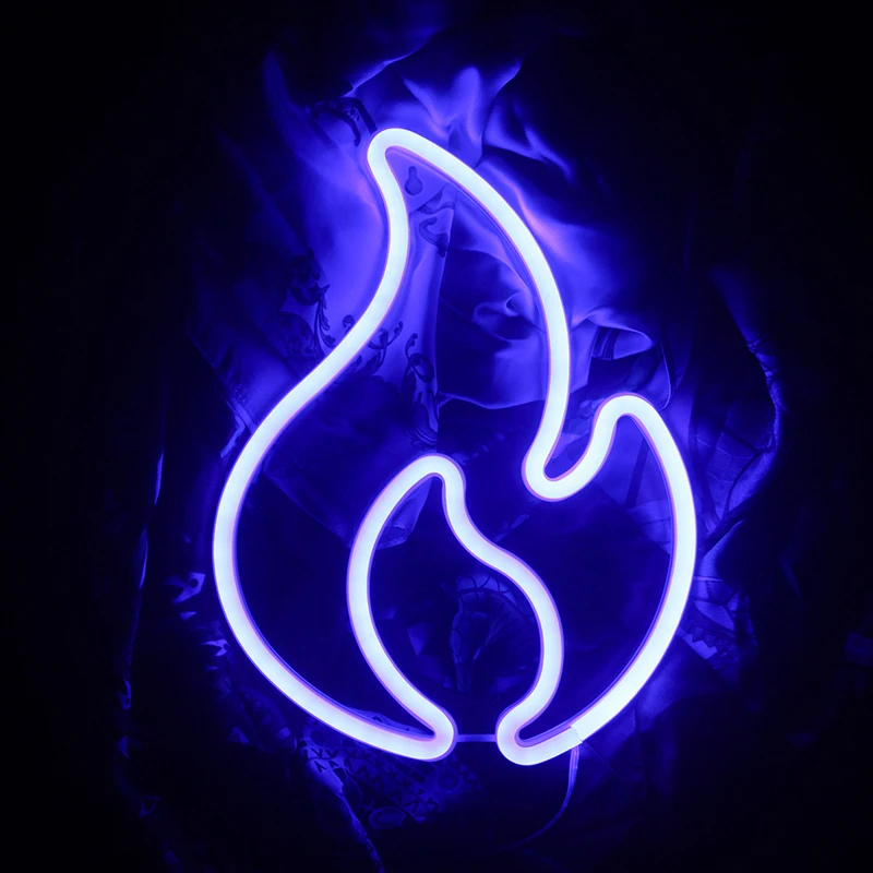 

Wanxing Fire Flame Neon Sign Light LED Hanging Wall Lamp Bulbs Night light Decor Store Room Party Ornaments USB Battery Powered