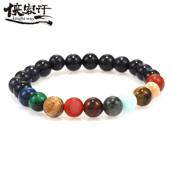 

2020 Eight Planets Bead Bracelet Men Natural Stone Universe Yoga Solar Chakra Bracelet for Women Men Jewelry Gifts Drop Shipping