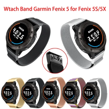 

20/22/26 mm Size Quick Release Milanese Loop Band for Garmin Fenix 3 HR 5X 5S Watch Band 945/935 Stainless Metal Wrist Strap