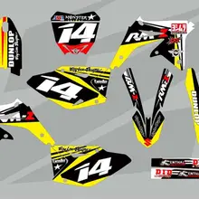 Matching Motorcycle Graphic Background Decals Stickers Kit for Suzuki RMZ450 RMZ 450 RM-Z450 RM-Z 450 2007