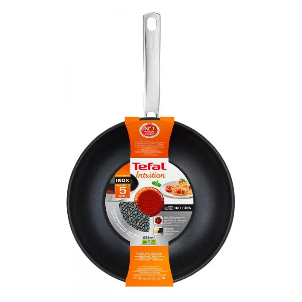 Сковорода-ВОК Tefal Inspiration, для индукционных плит, 28 см