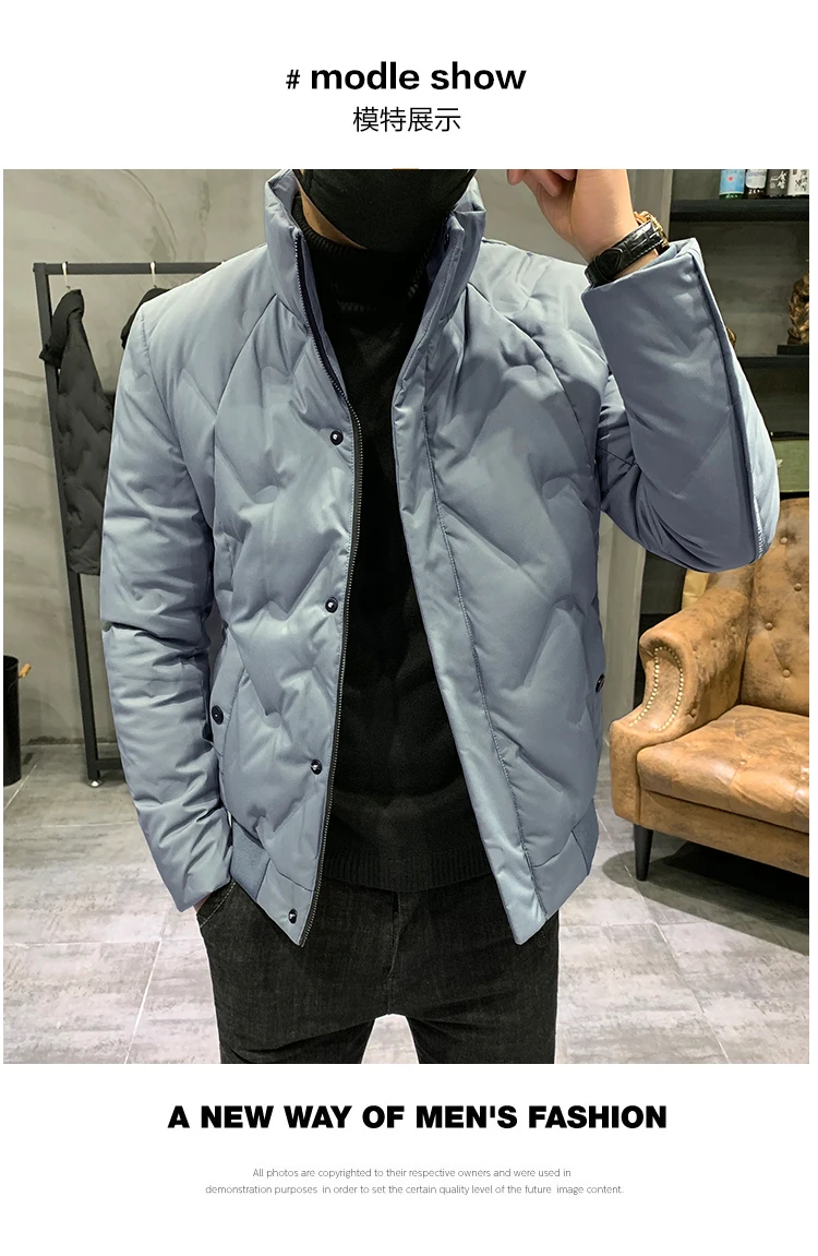 MEN'S down Jacket New Products Korean-style Short Stand Collar down Jacket Men's Fashion Slim Fit Warm down Jacket Coat