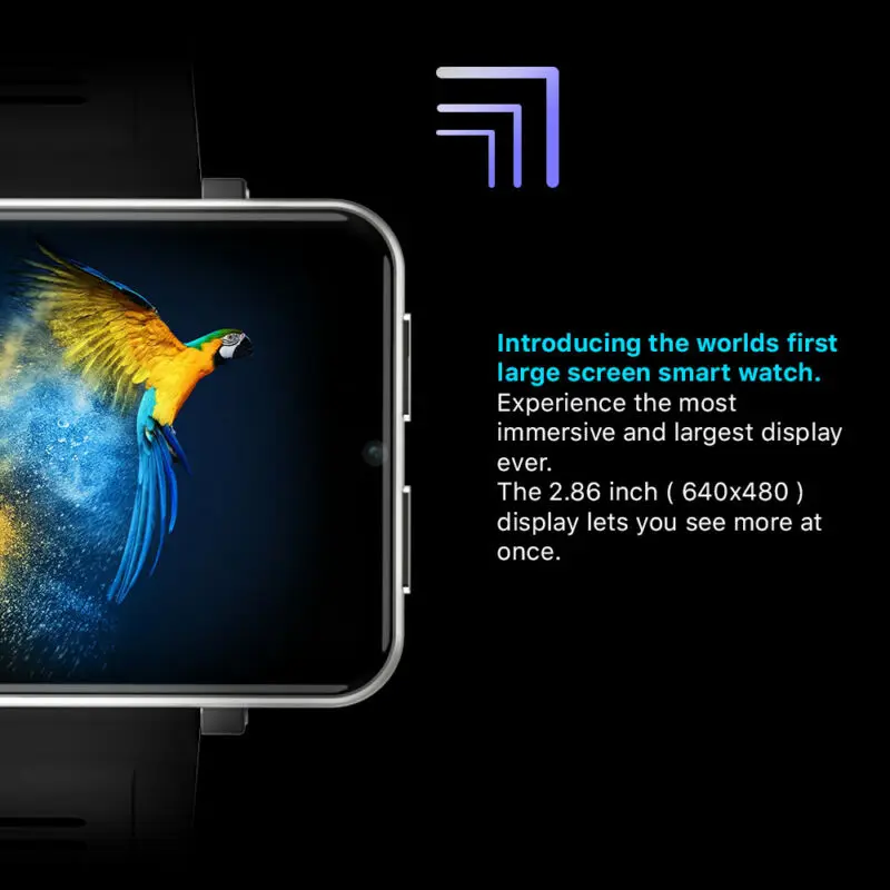 LEM T 4G 2.86 Inch Screen Smart Watch Android 7.1 3GB 32GB 5MP Camera