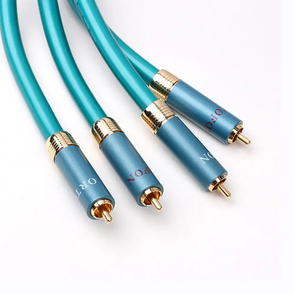 Мужской аудиокабель Hi Fi 8N OCC Ortofon RCA кабель end CD DVD усилитель соединительный 2RCA к