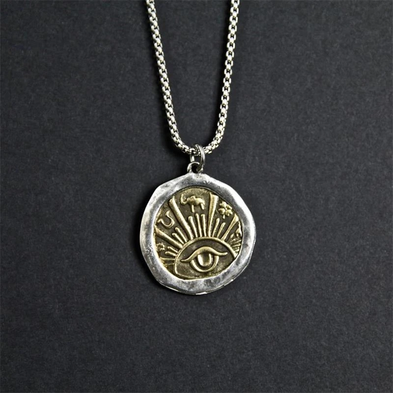 Collares con colgante de buena suerte para hombre y mujer, cadena con de mal de ojo para hombre y mujer, joyería Punk para fiesta, regalos|Collares colgantes| - AliExpress