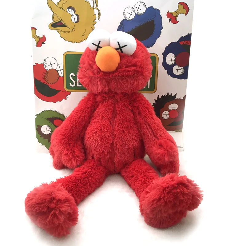 TAKARA TOMY 5 стиль kaws ELMO большая птица Аниме фигурки и игрушки модель игрушки для детские плюшевые игрушки - Цвет: hongse