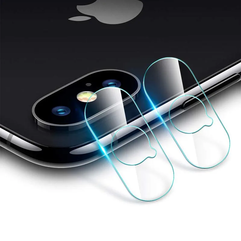 Задняя камера защита объектива для Apple iPhone Xs Max X XR прозрачная Гибкая стеклянная