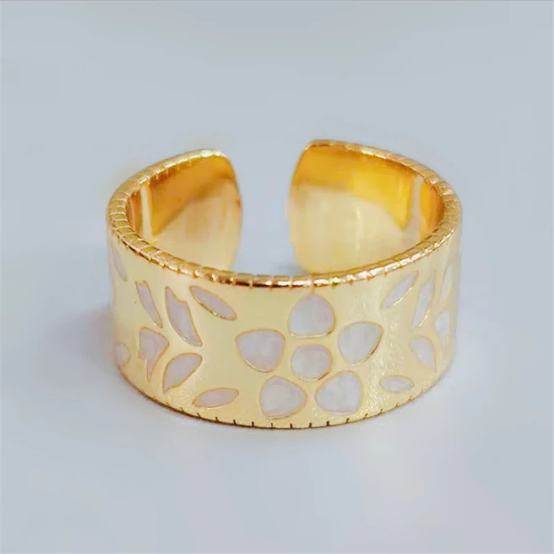 

Korean Fashion Whole sale Golden State Adjustable Ring Flowers Leaf Antique Ring Women Binder Rings 925 Sterling Silver Jewelry