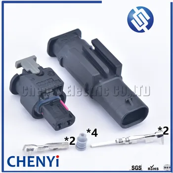 

2 Sets 2 Pin Tyco Amp auto fuel injector connector waterproof impact sensor plug For VW Audi 4F0973702 0-2112986-1 1-1718643-1