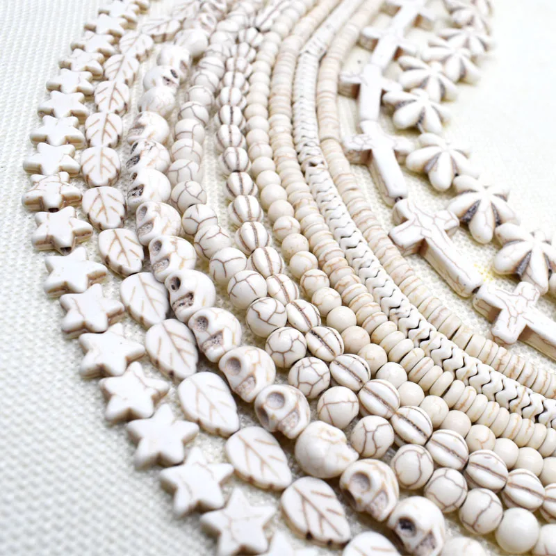 

Diversified Irregular Solid Color Novel Fashion Skull Starfish Cross Round Beads Loose Spacer Beads For Jewelry Making DIY