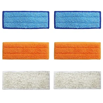 

Washable Mopping Pads Cloths Replacement Kit for IRobot Braava Jet 200 Series 240 241 245 250 with 2 Wet 2 Dry 2 Damp
