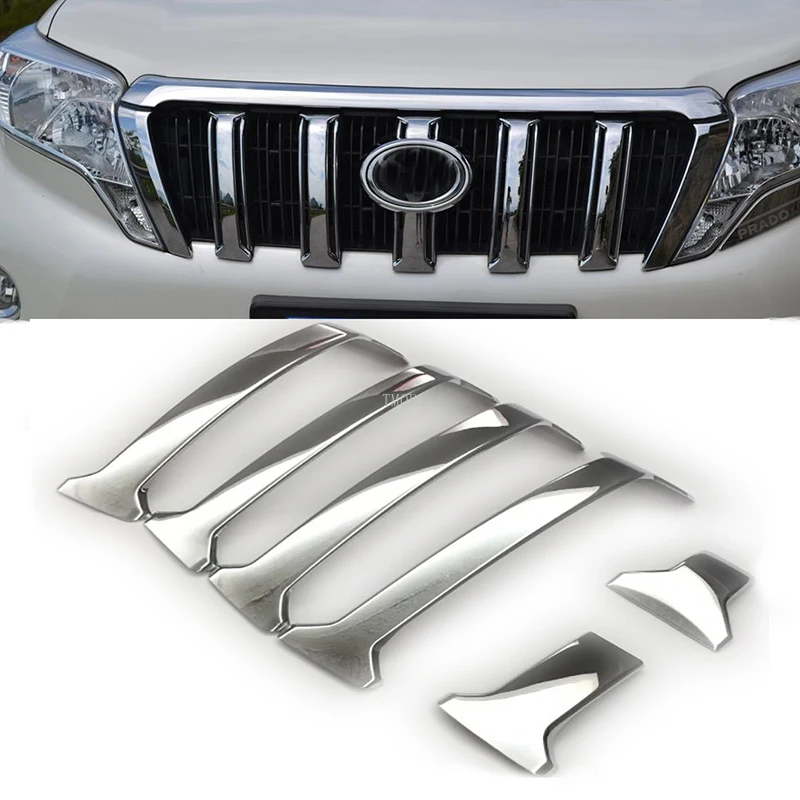 Для Toyota Land Cruiser 150 Prado LC150 FJ150 2014 2015 2016 2017 Передняя решетка Планки Бампер протектор