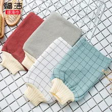 Скраб для ванной перчатки толстые двухсторонние банные полотенца сильные трения обеззараживания тусклый лак потертые перчатки для ванной