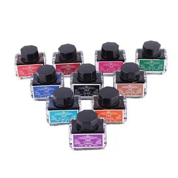 

10 Bottles Colorful 15ml Refill Ink for Refilling Inks Dip Pen Stationery School (15ML /bottle)