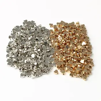 

Gold Silver Color Love Heart Shape CCB Plastic Loose Beads for Jewelry Making DIY Handmade Charm Bracelet Necklace Wholesale