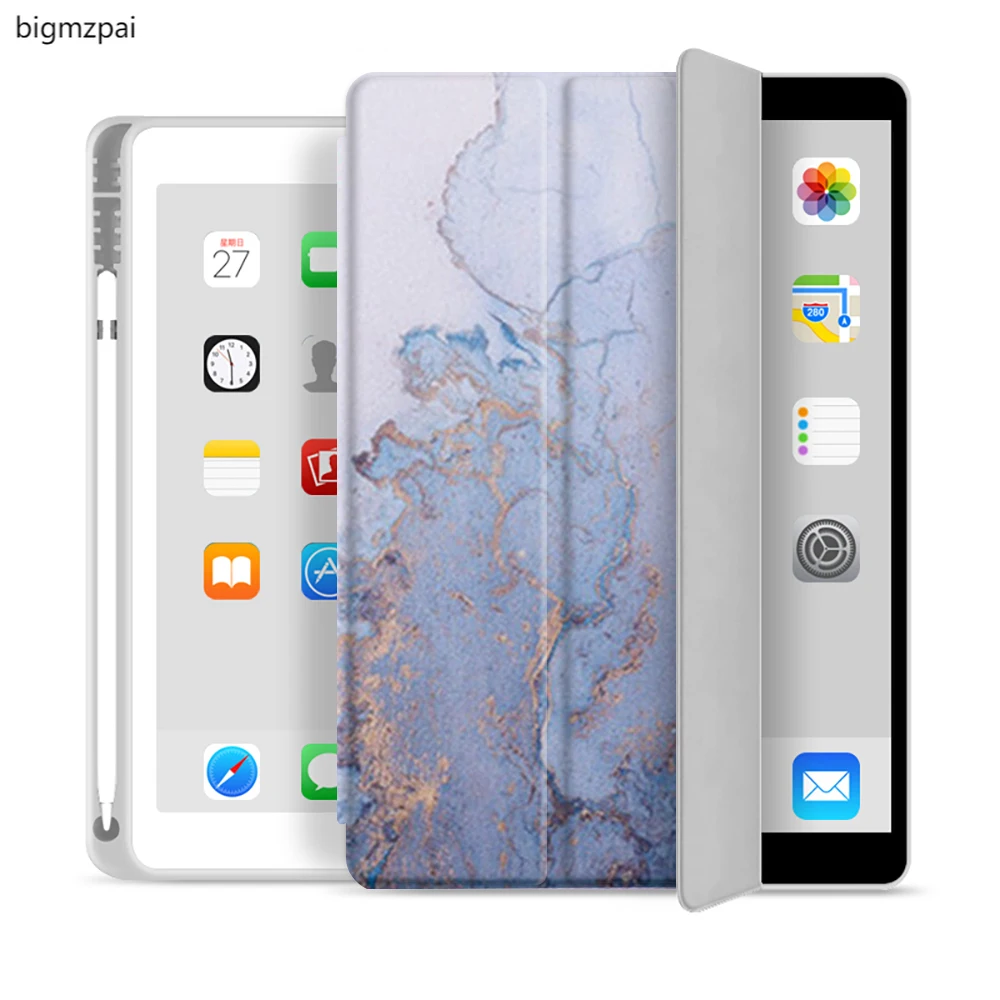 Чехол с держателем для карандашей iPad 5-го 6-го 9 7 7-го 10 2 дюйма 5 Mini Pro 11 12 2020