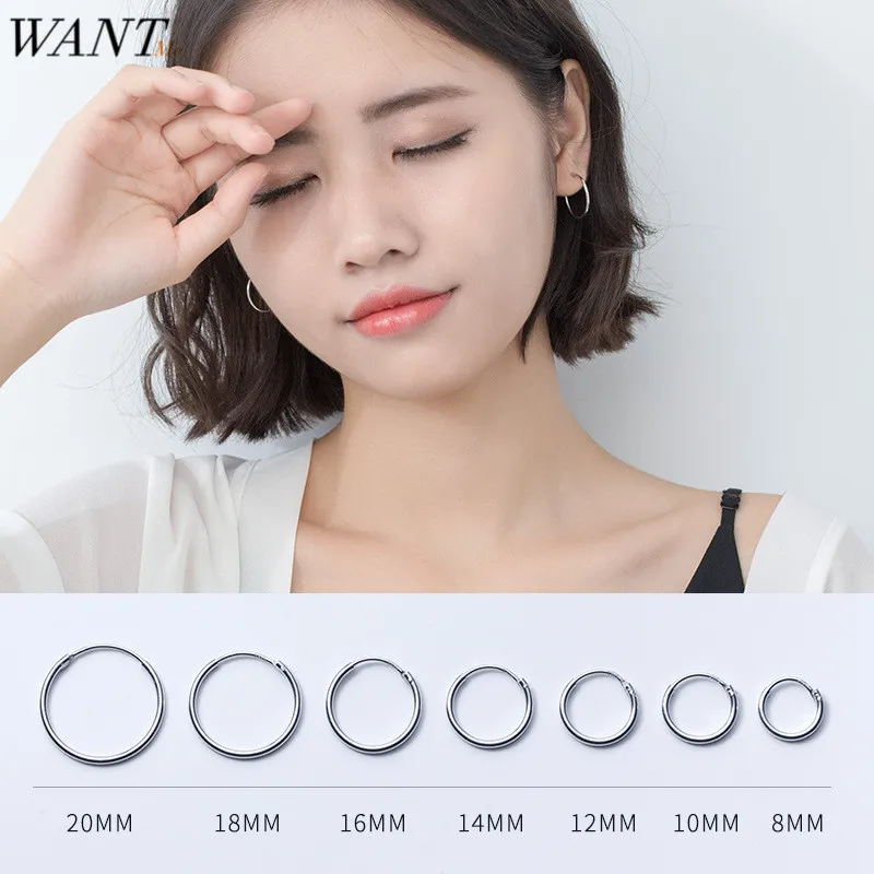 WANTME настоящие 925 пробы серебряные в стиле панк минималистичные геометрические