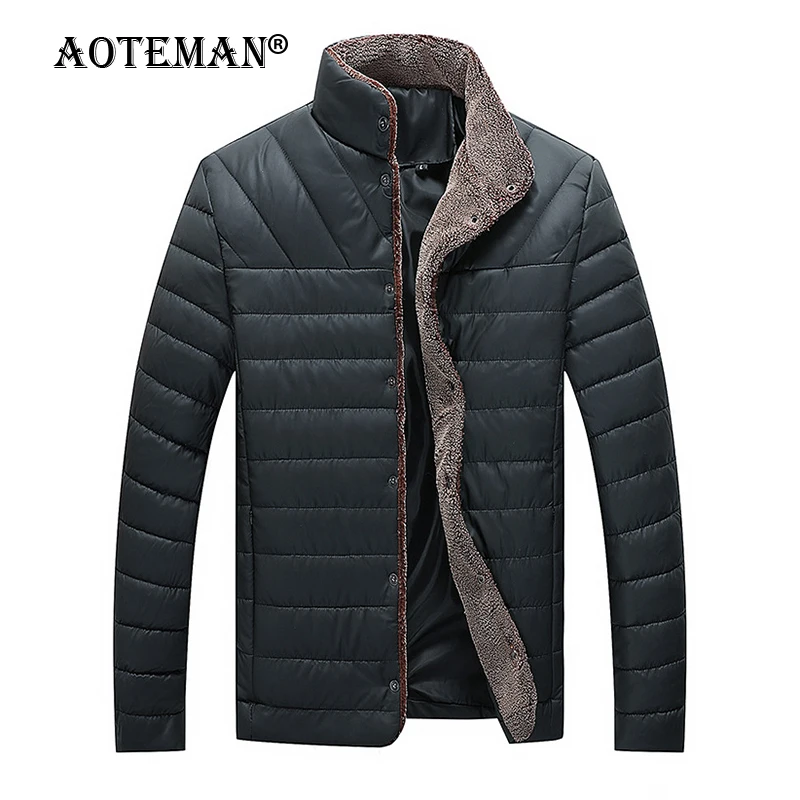 

Men Winter Jackets Warm Parkas Overalls Slim Fit Coats Business Male Clothing Windbreaker Outwears Solid Men Casual Jacket LM179