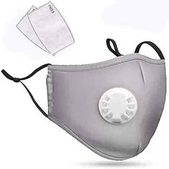 

PM2.5 Anti Haze Mask Anti-dust Mouth Mask Activated Carbon Filter Mouth-muffle Mask with Breathing Valve