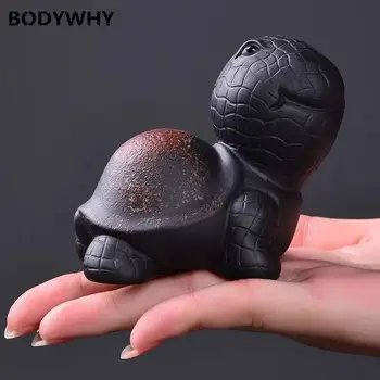 

Vintage Ceramic Purple Sand Turtle Ornament Mini Auspicious Lucky Gold Turtle Home Decoration Home Accessories