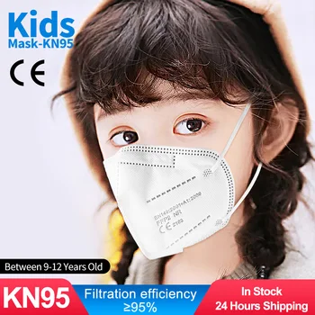 

1-100 Pcs FFP2 Kid Masks KN95 9-12years Children's Masks masque Reusable Protective Masks maske Filtration Mascarillas tapabocas