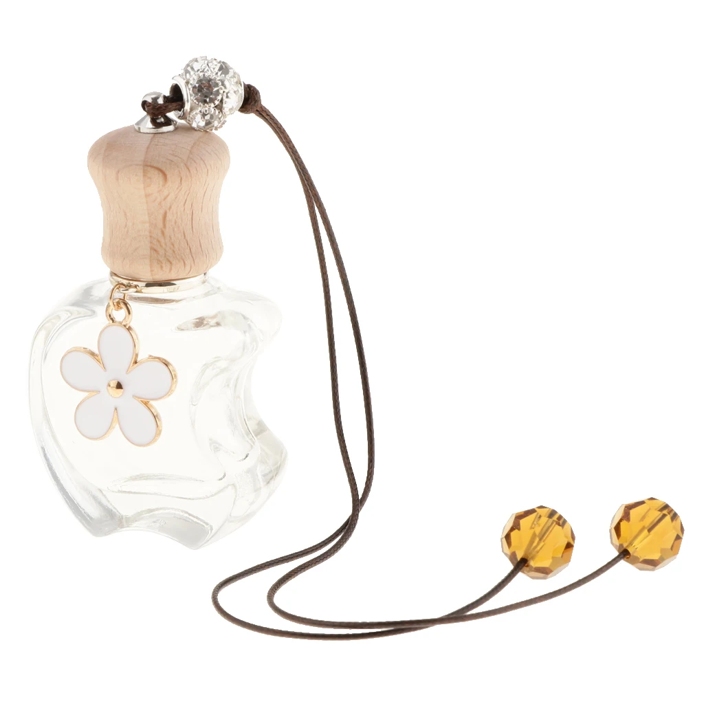 Charm Apple Empty Glass Perfume Bottle Pendant For Car Hanging Decor 12ml