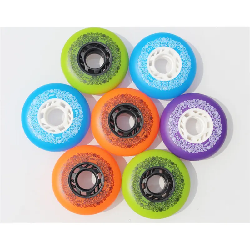 

[72mm 76mm 80mm] original TianBo 88A inline skate wheel durable skating wheels for braking slide slalom street brushing roller