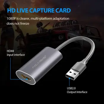

Capture Card 1080P USB 2.0 HDMI Game Placa De Video Reliable Streaming Adapter For Live Broadcasts Video Recording