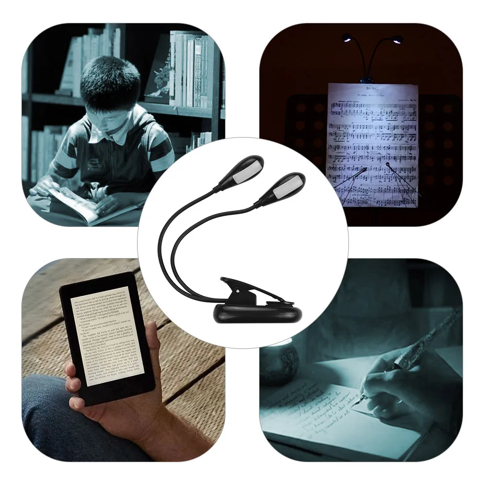 Регулируемая светодиодсветодиодный Музыкальная подставка с зажимом светильник