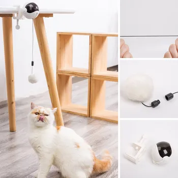 

ABS Automatic Cat Teaser Toy Interactive Electric Funny Cat Training Puzzler Lifting Flutter Rotating Ball