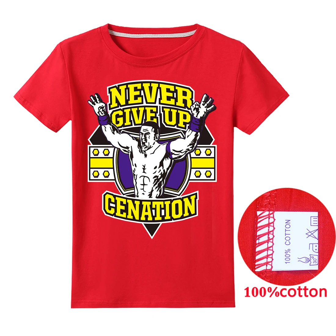 WWE John цена/детская футболка Топы для маленьких девочек хлопковая одежда рубашка