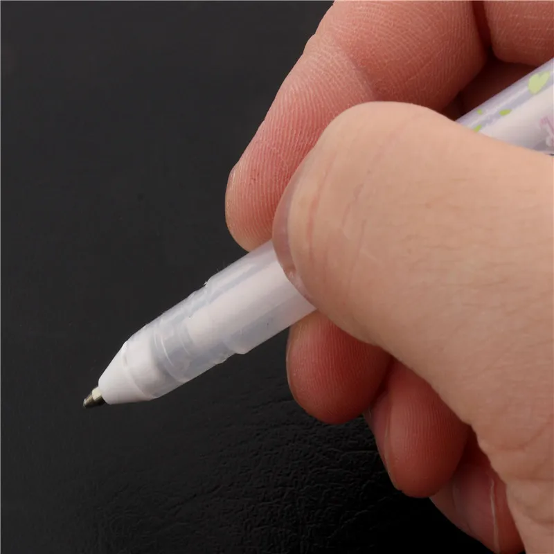 White Ink 0.8MM Gel Pen Unisex Pen Gift For Kids Stationery Office Learning student School Supplies gel pens