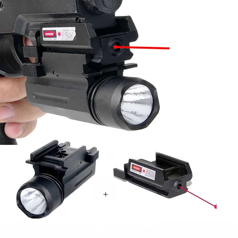 Combo Green Dot Laser Sights & LED Flashlight Torch For Rifle Pistol Gun Hunting 