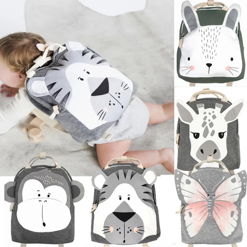 Серия скандинавских животных, детская школьная сумка с милым Кроликом, плюшевый рюкзак, детское хранилище для игрушек, сумка для детского сада, рюкзак, плюшевая сумка