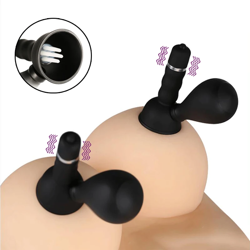 2pcs Sex Clitoris Stimulator Vibrator Nipple Sucker Breast Enlargement Brush Clit Female Masturbator Adult Products | Красота и