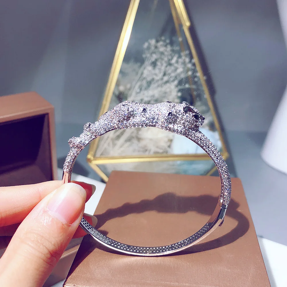 

Hot-selling product S925 Sterling Silver tailed leopard bracelet fashion personality luxury dance celebrity temperament goddess