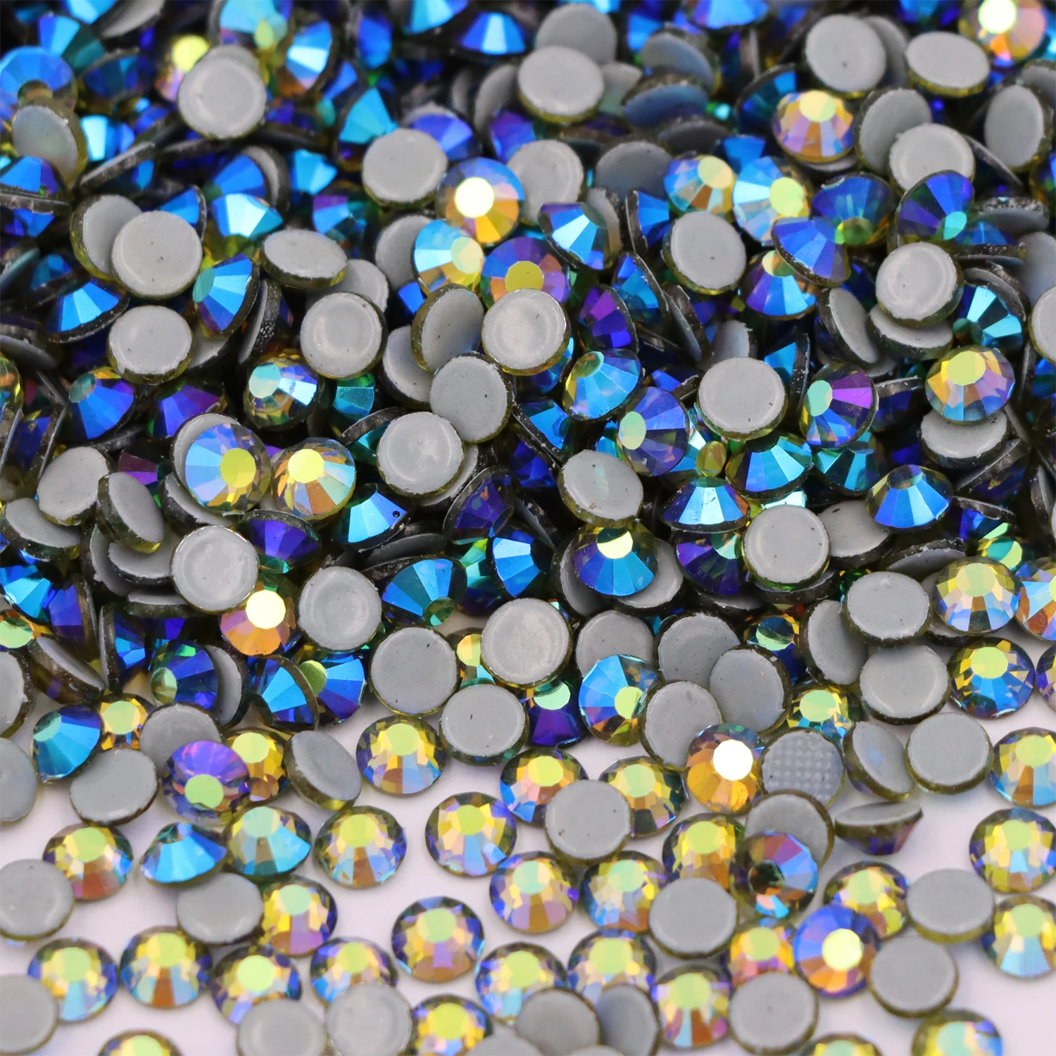 Olivine/олива AB Горячая фиксация стразы с плоской задней стороной железа на