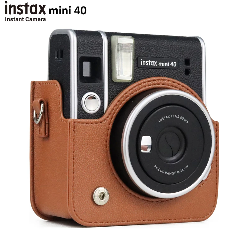 Capa para Câmera Fujifilm Instax Mini 40 Câmera de Filme Instantâneo Bolsa de Couro pu Protetora Capa Cristalina com Alça de Ombro - Image 5