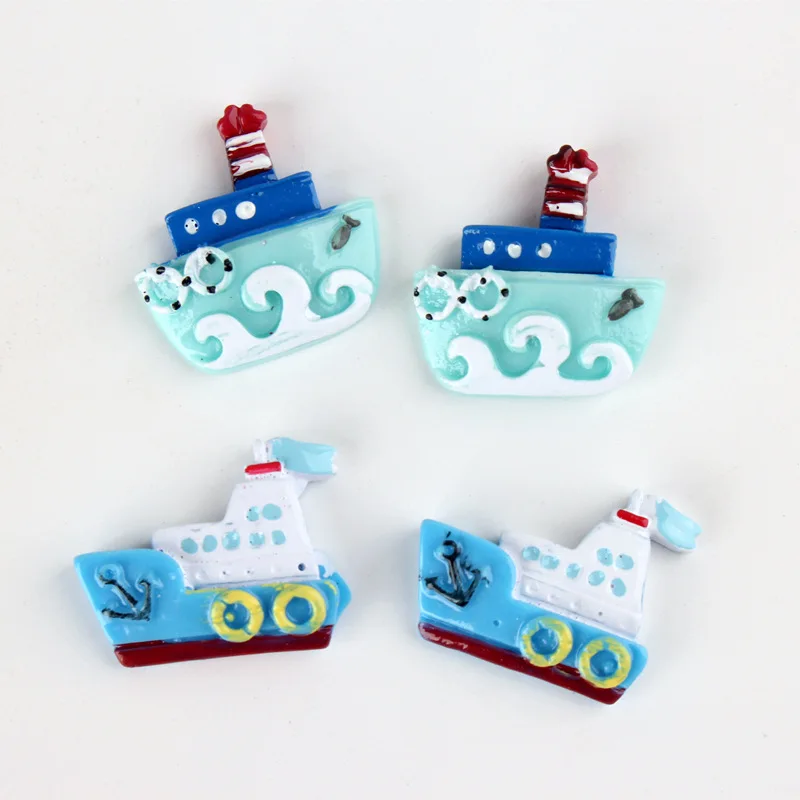 10Pcs/lot Flatback Resin Cabochon Ship DIY Phone Decoration Flat back Resin Cabochons Accessories Scrapbooking Craft 22x23mm
