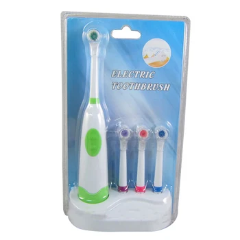 

Rotation Battery Electric Toothbrush 4 Pieces Replacement Soft Brush Head Rotating Teeth Electric Brush Oral Hygiene