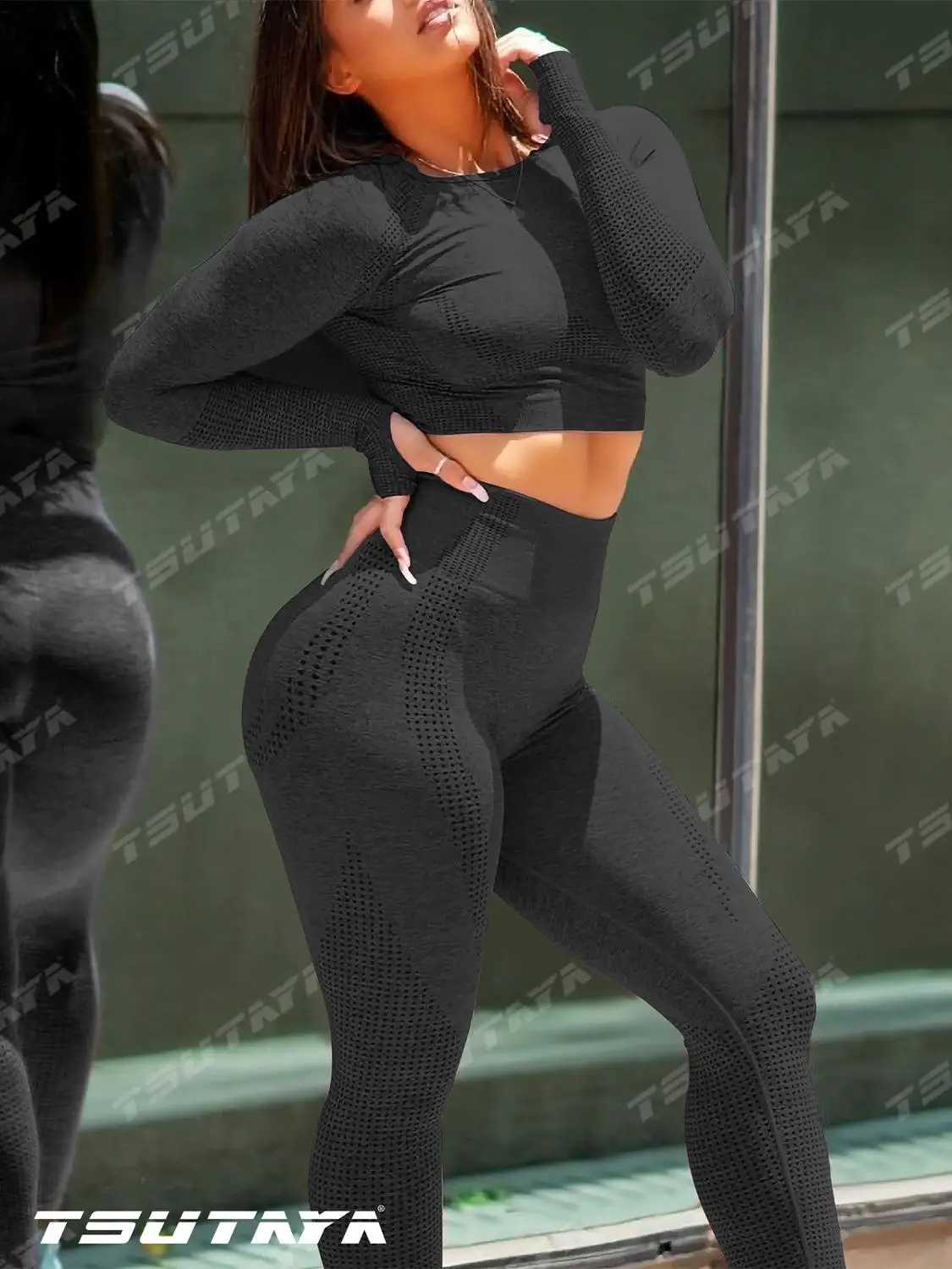 TSUTAYA Seamless Leggings High Waisted 