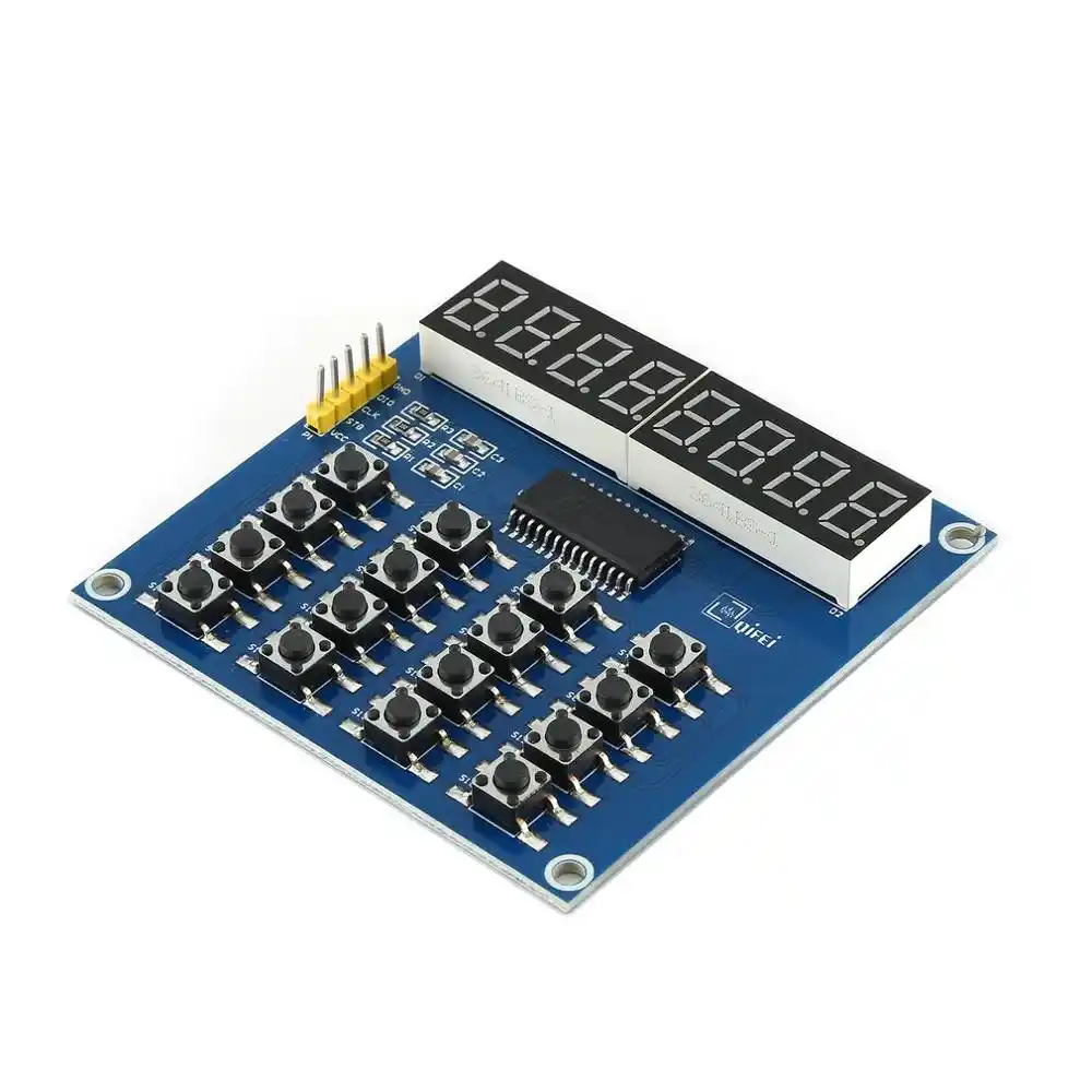 10X 1pcs blue TM1638 button LED display module 8-bit digital LED button for Ard