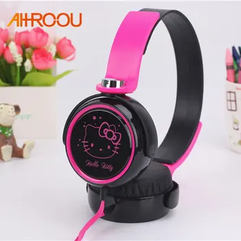 

Kids Cute Headphones for Children Girls Foldable Adjustable Over Ear Hello Kitty Headsets for iPad Cellphones Computer MP3/4