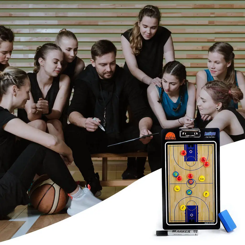 Portable Basketball coaches Board Foldable Tactic Training Clipboard